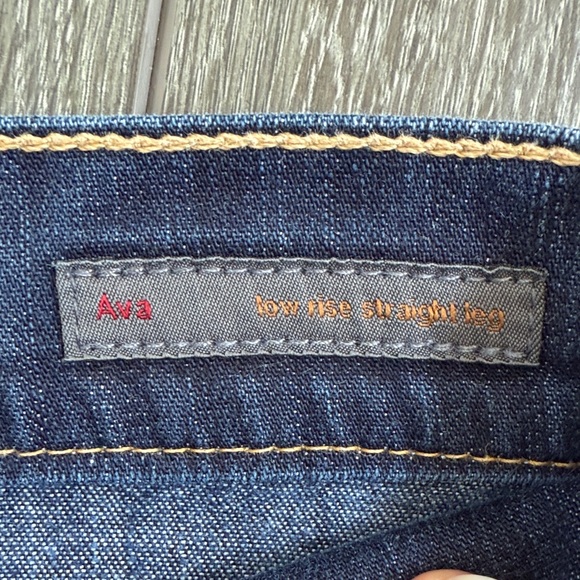 Citizens Of Humanity Ava Dark Blue Low Rise Straight Leg Jeans Size 31 - Picture 3 of 10